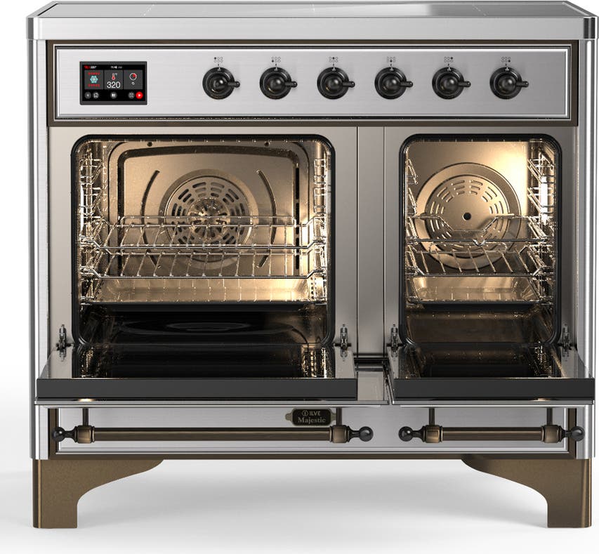 Ilve UMDIB40QNR3SSB Stainless Steel With Burnished Trim
