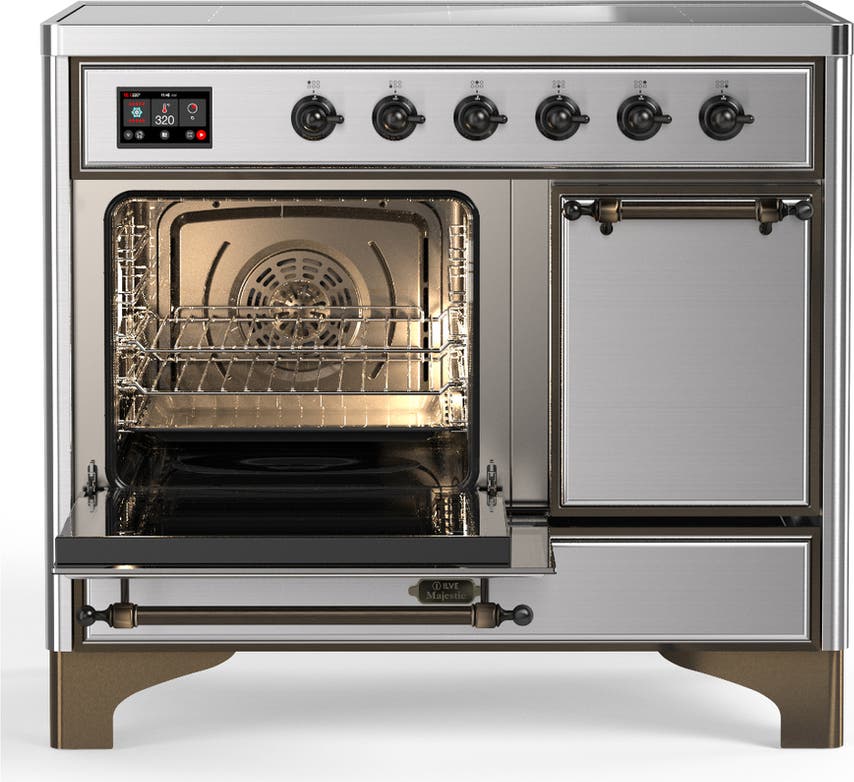 Ilve UMDIB40QNR3SSB Stainless Steel With Burnished Trim