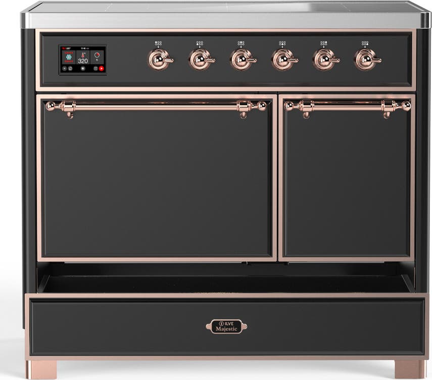 Ilve UMDIB40QNR3MGP Matte Graphite With Copper Trim