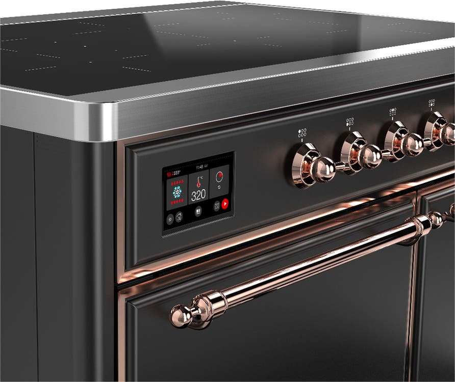 Ilve UMDIB40QNR3MGP Matte Graphite With Copper Trim