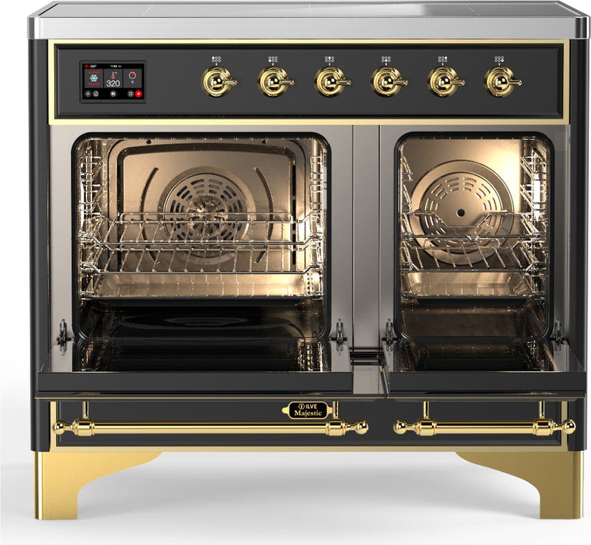 Ilve UMDIB40QNR3MGG Matte Graphite With Brass Trim