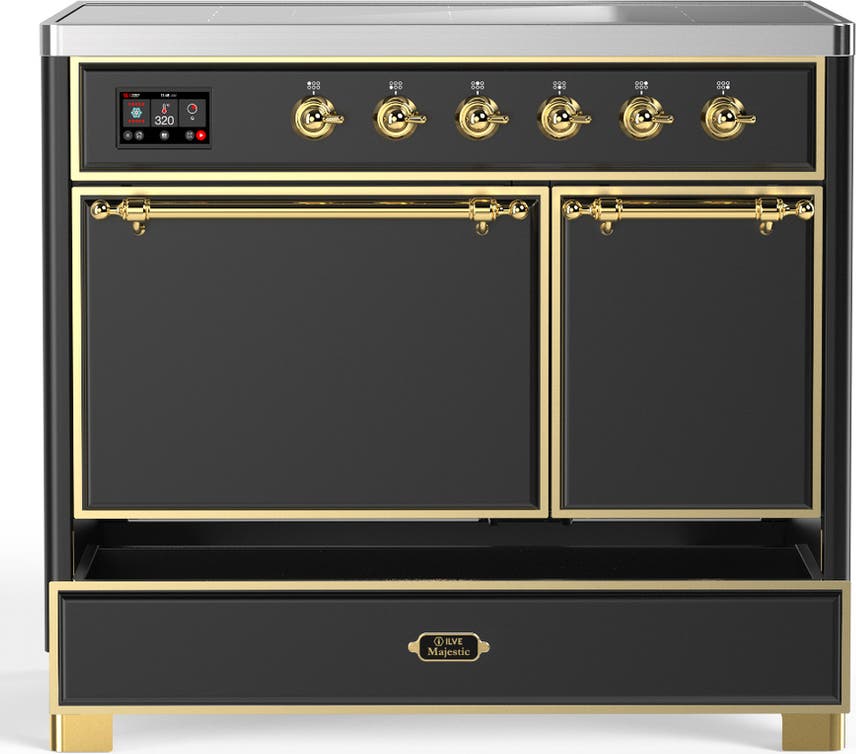 Ilve UMDIB40QNR3MGG Matte Graphite With Brass Trim