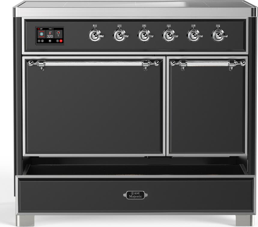 Ilve UMDIB40QNR3MGC Matte Graphite With Chrome Trim