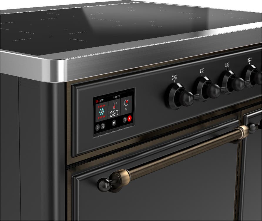 Ilve UMDIB40QNR3MGB Matte Graphite With Burnished Trim