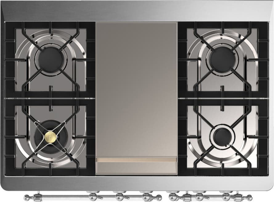 Ilve UMD40FQNR3WHC White With Chrome Trim, Natural Gas