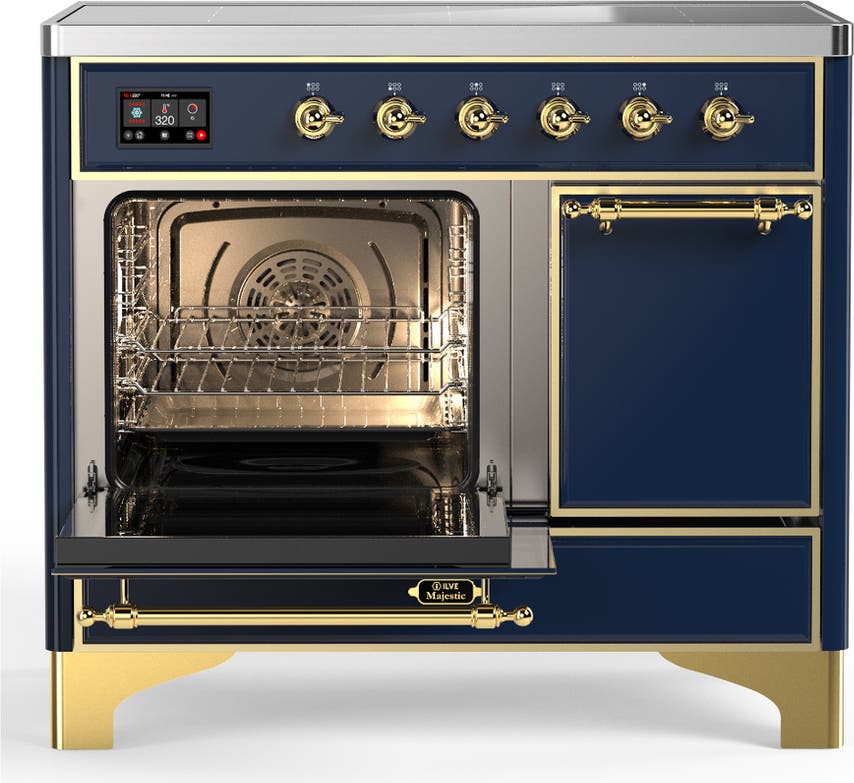 Ilve UMDIB40QNR3MBG Midnight Blue With Brass Trim