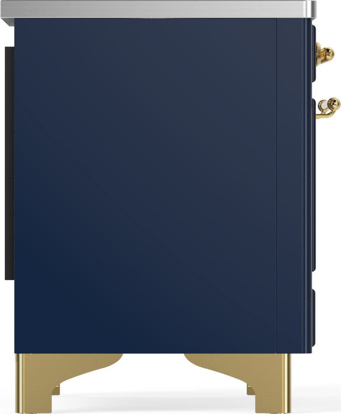 Ilve UMDIB40QNR3MBG Midnight Blue With Brass Trim