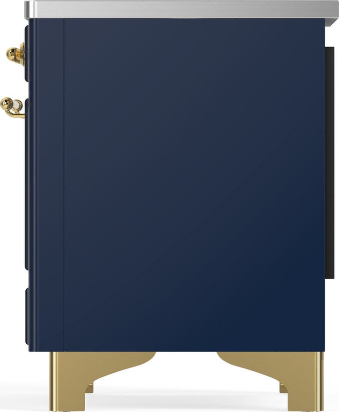 Ilve UMDIB40QNR3MBG Midnight Blue With Brass Trim