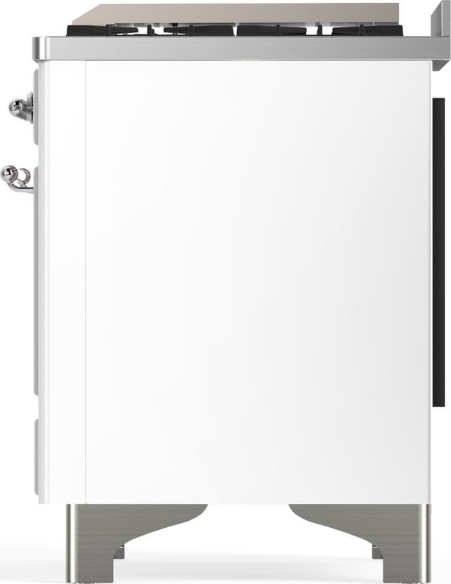 Ilve UMD40FQNR3WHCLP White With Chrome Trim, Liquid Propane