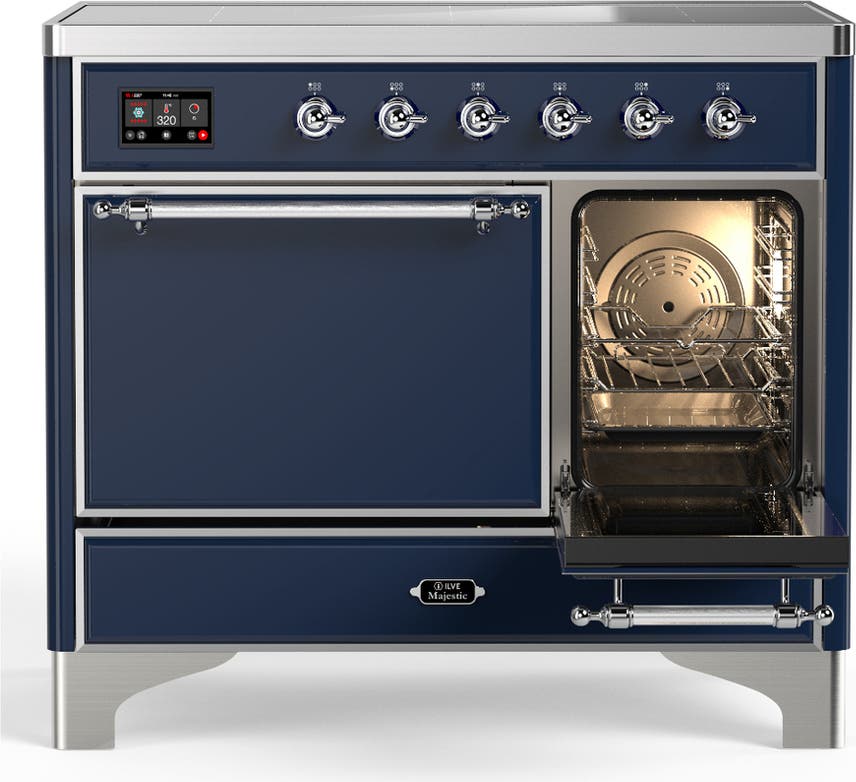 Ilve UMDIB40QNR3MBC Midnight Blue With Chrome Trim