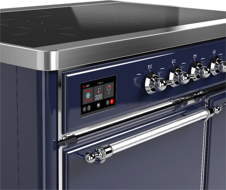 Ilve UMDIB40QNR3MBC Midnight Blue With Chrome Trim