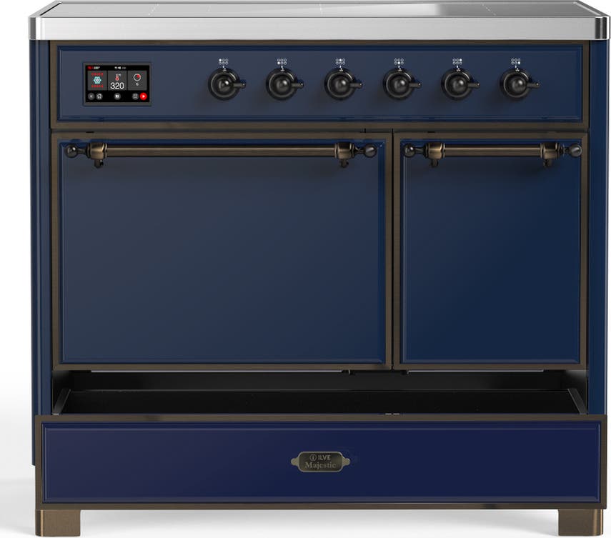 Ilve UMDIB40QNR3MBB Midnight Blue With Burnished Trim