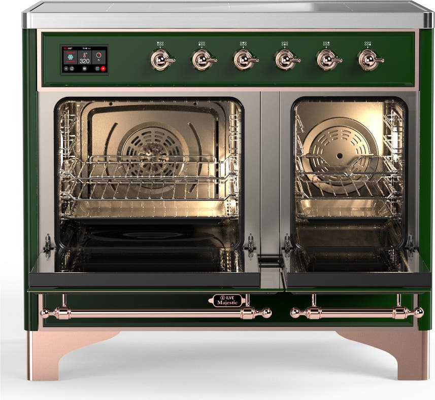 Ilve UMDIB40QNR3EGP Emerald Green With Copper Trim