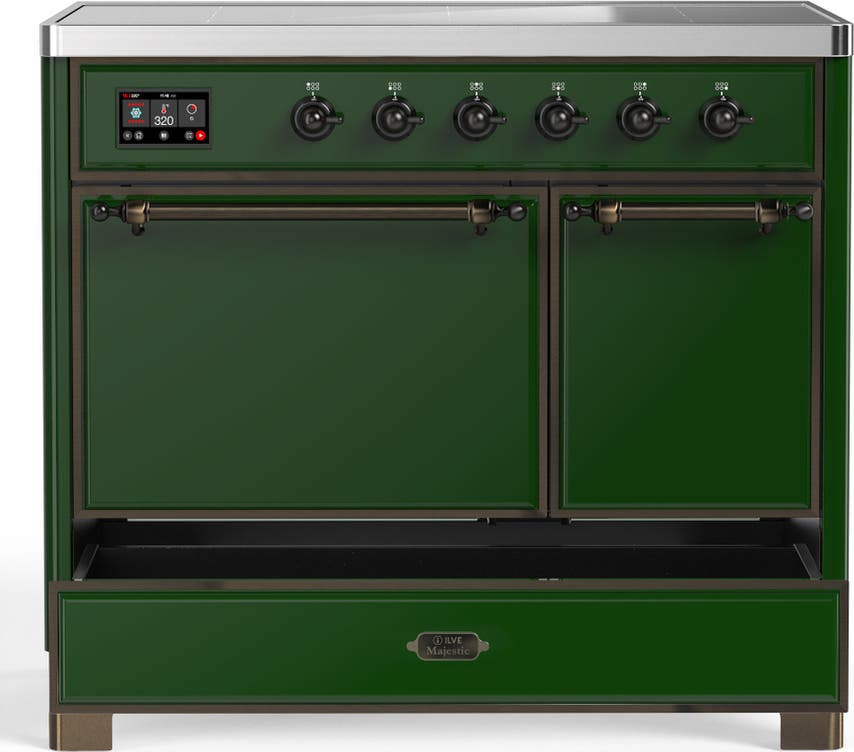 Ilve UMDIB40QNR3EGB Emerald Green With Burnished Trim