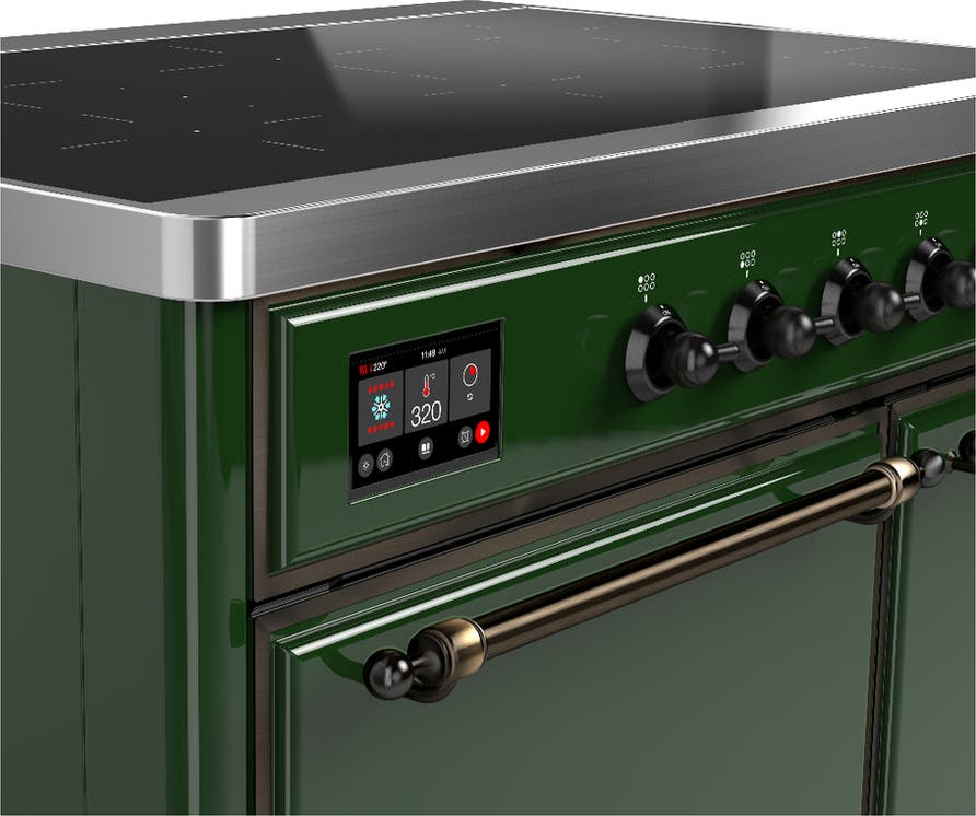 Ilve UMDIB40QNR3EGB Emerald Green With Burnished Trim