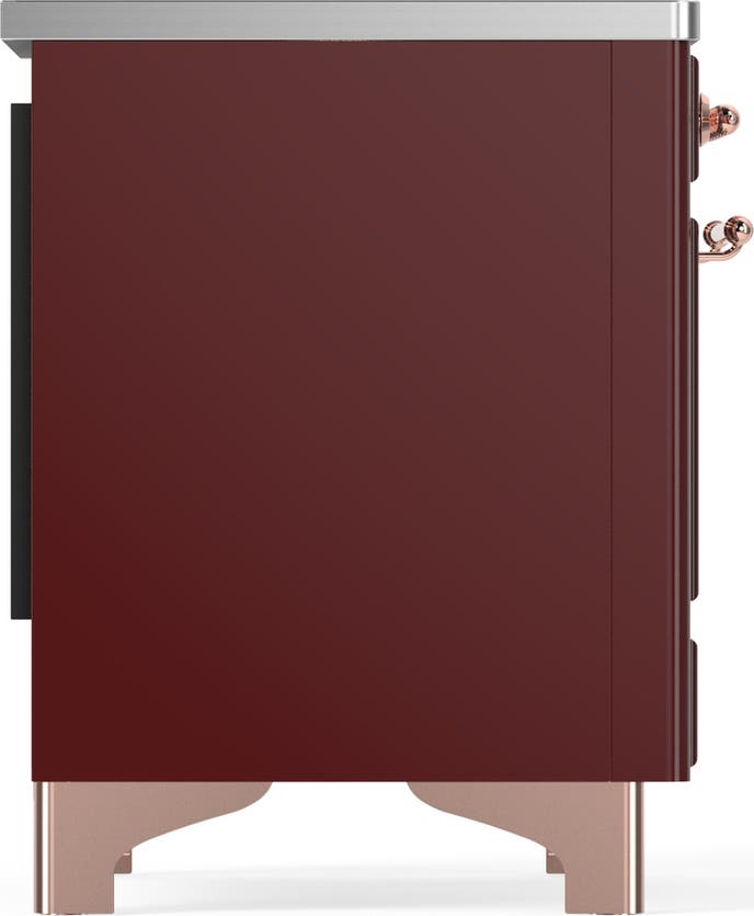 Ilve UMDIB40QNR3BUP Burgundy With Copper Trim