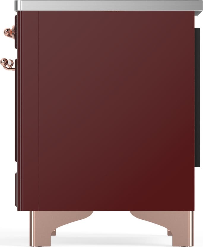 Ilve UMDIB40QNR3BUP Burgundy With Copper Trim