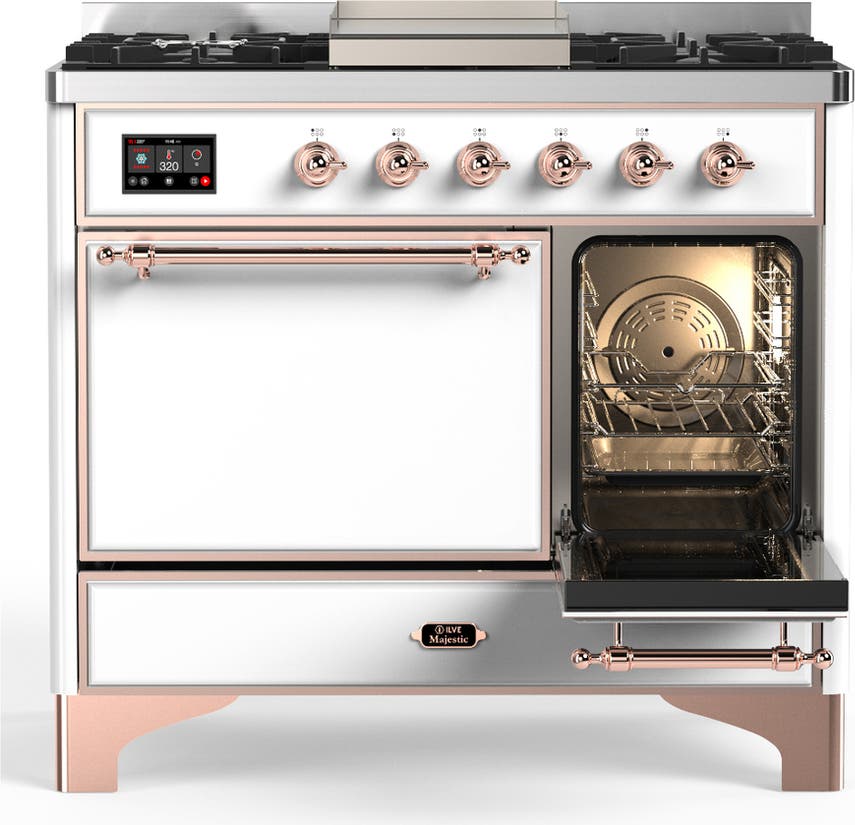 Ilve UMD40FQNR3WHPLP White With Copper Trim, Liquid Propane