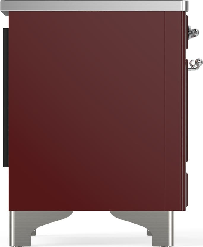 Ilve UMDIB40QNR3BUC Burgundy With Chrome Trim