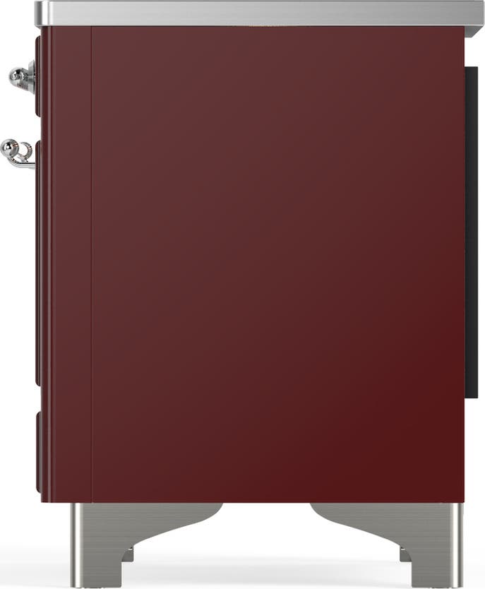 Ilve UMDIB40QNR3BUC Burgundy With Chrome Trim