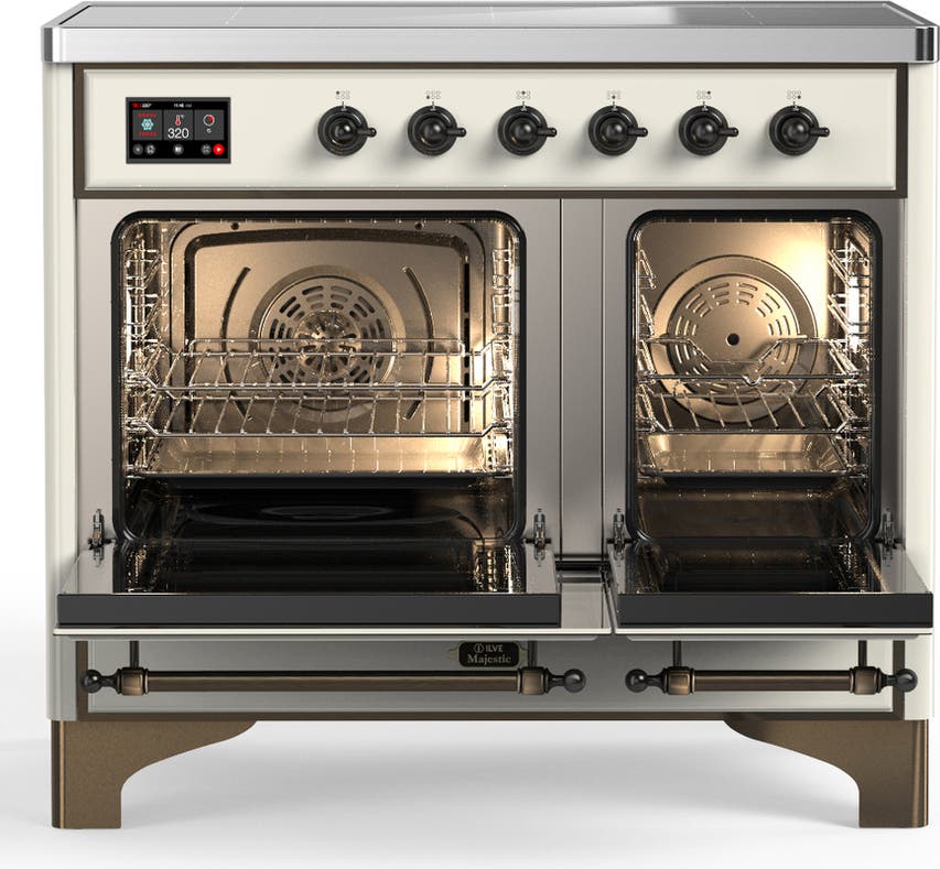 Ilve UMDIB40NR3AWB Antique White With Burnished Trim