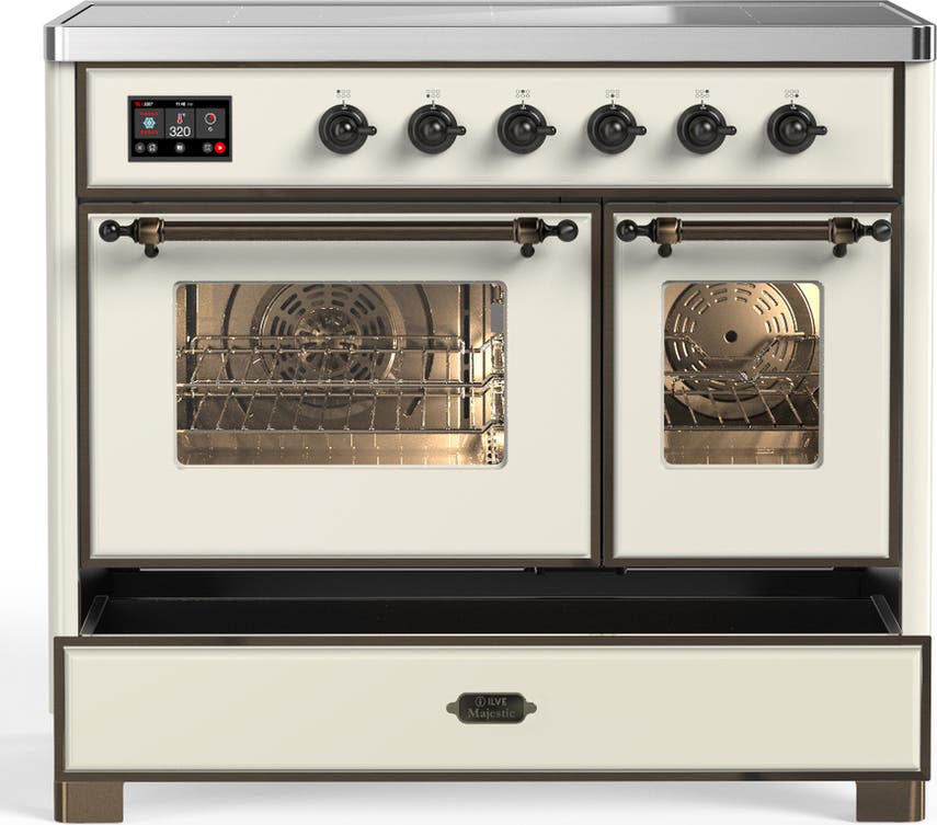 Ilve UMDIB40NR3AWB Antique White With Burnished Trim