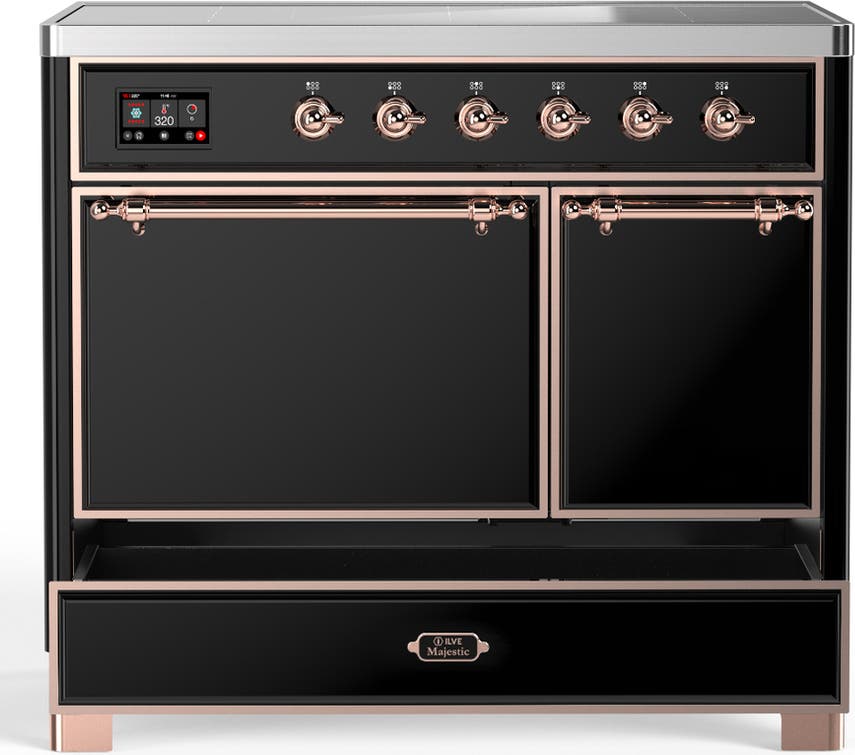 Ilve UMDIB40QNR3BKP Glossy Black With Copper Trim