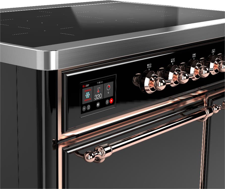 Ilve UMDIB40QNR3BKP Glossy Black With Copper Trim