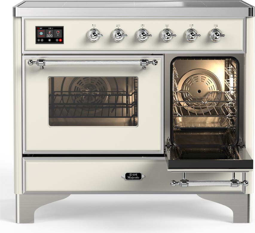Ilve UMDIB40NR3AWC Antique White With Chrome Trim