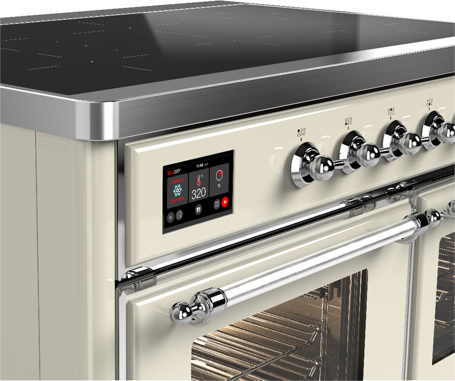 Ilve UMDIB40NR3AWC Antique White With Chrome Trim
