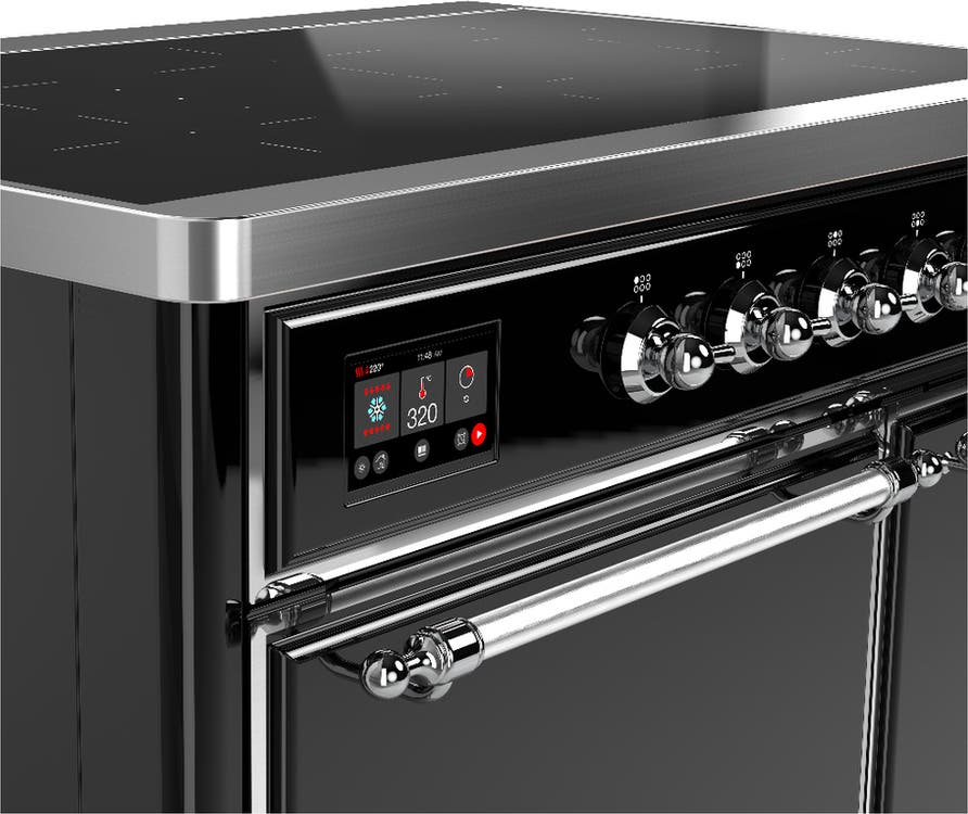 Ilve UMDIB40QNR3BKC Glossy Black With Chrome Trim