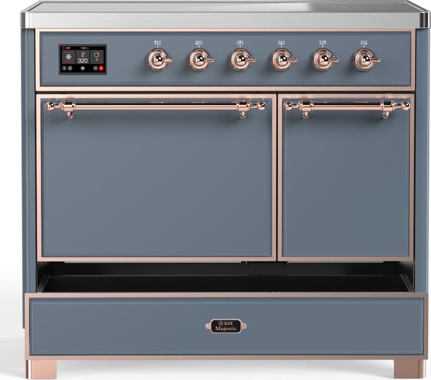 Ilve UMDIB40QNR3BGP Blue Grey With Copper Trim