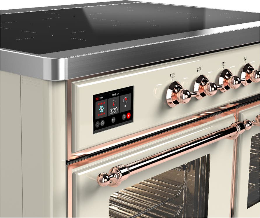 Ilve UMDIB40NR3AWP Antique White With Copper Trim