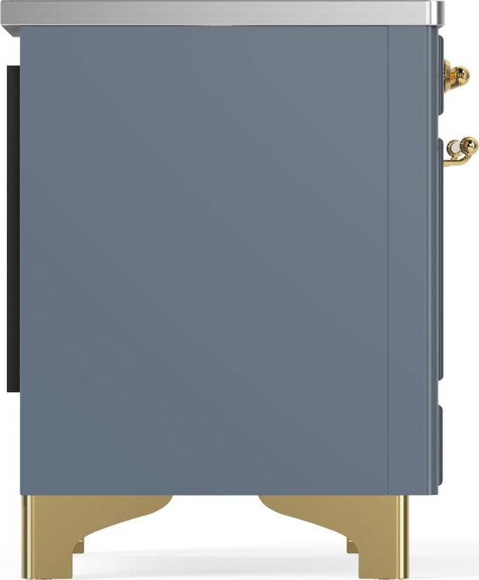 Ilve UMDIB40QNR3BGG Blue Grey With Brass Trim