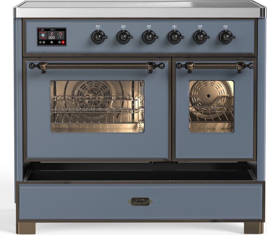 Ilve UMDIB40NR3BGB Blue Grey With Burnished Trim
