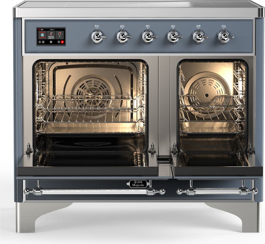 Ilve UMDIB40QNR3BGC Blue Grey With Chrome Trim