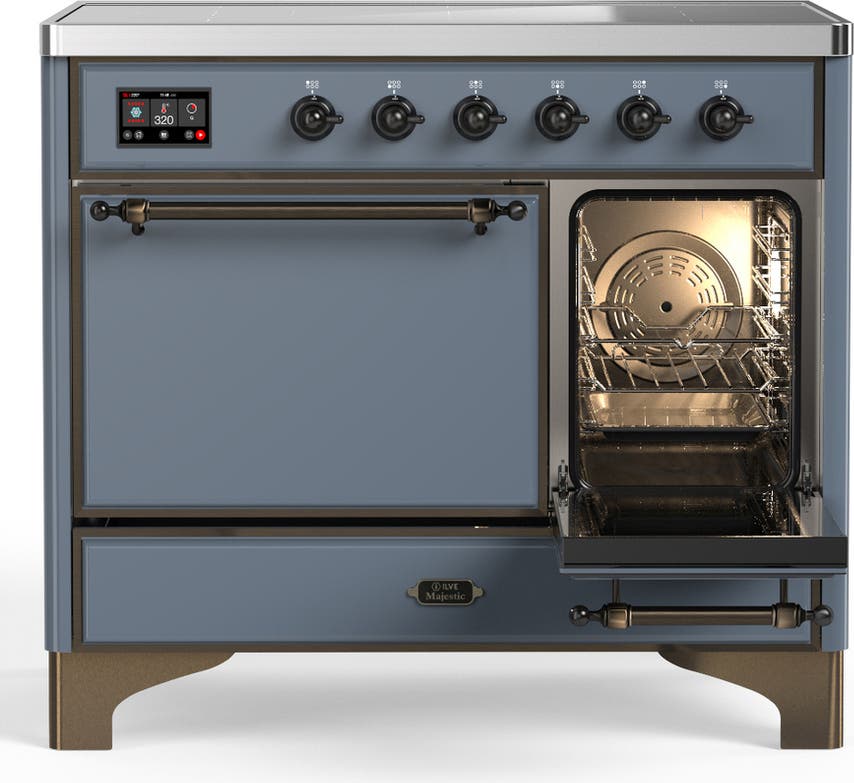 Ilve UMDIB40QNR3BGB Blue Grey With Burnished Trim
