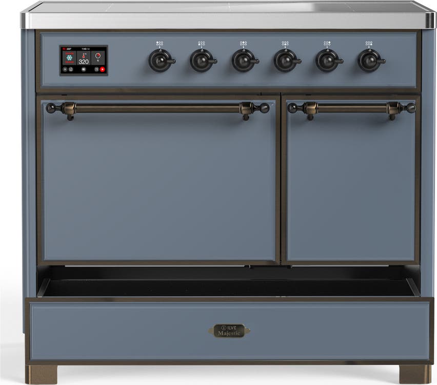 Ilve UMDIB40QNR3BGB Blue Grey With Burnished Trim