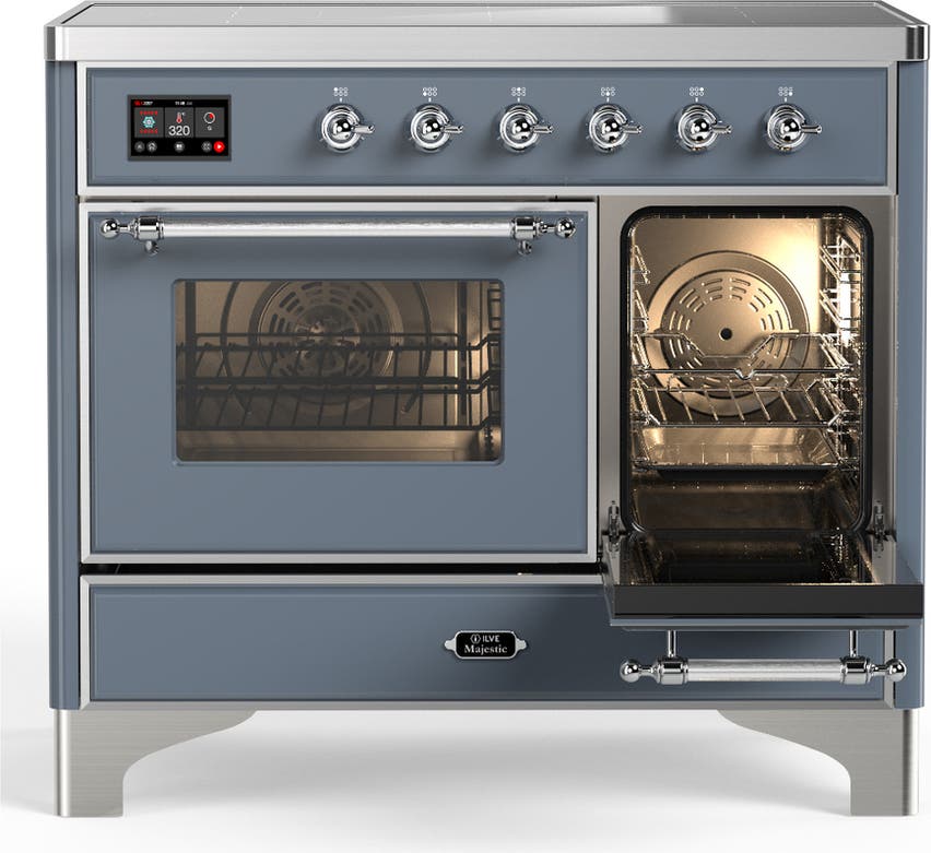 Ilve UMDIB40NR3BGC Blue Grey With Chrome Trim