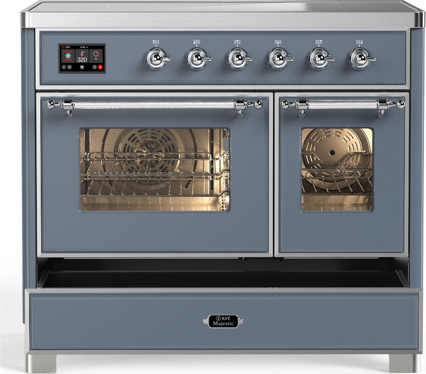 Ilve UMDIB40NR3BGC Blue Grey With Chrome Trim