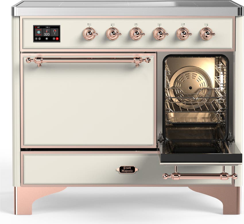 Ilve UMDIB40QNR3AWP Antique White With Copper Trim
