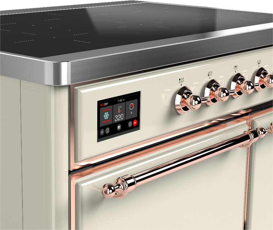 Ilve UMDIB40QNR3AWP Antique White With Copper Trim