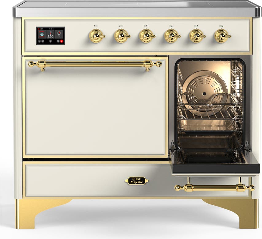 Ilve UMDIB40QNR3AWG Antique White With Brass Trim