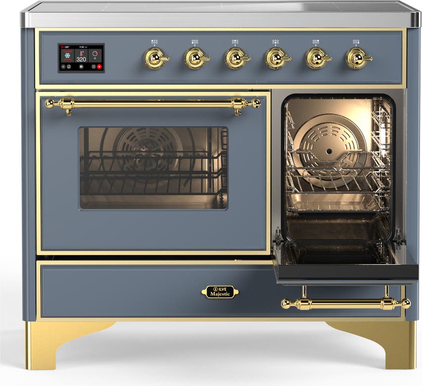 Ilve UMDIB40NR3BGG Blue Grey With Brass Trim
