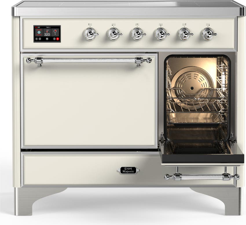 Ilve UMDIB40QNR3AWC Antique White With Chrome Trim