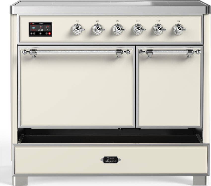 Ilve UMDIB40QNR3AWC Antique White With Chrome Trim
