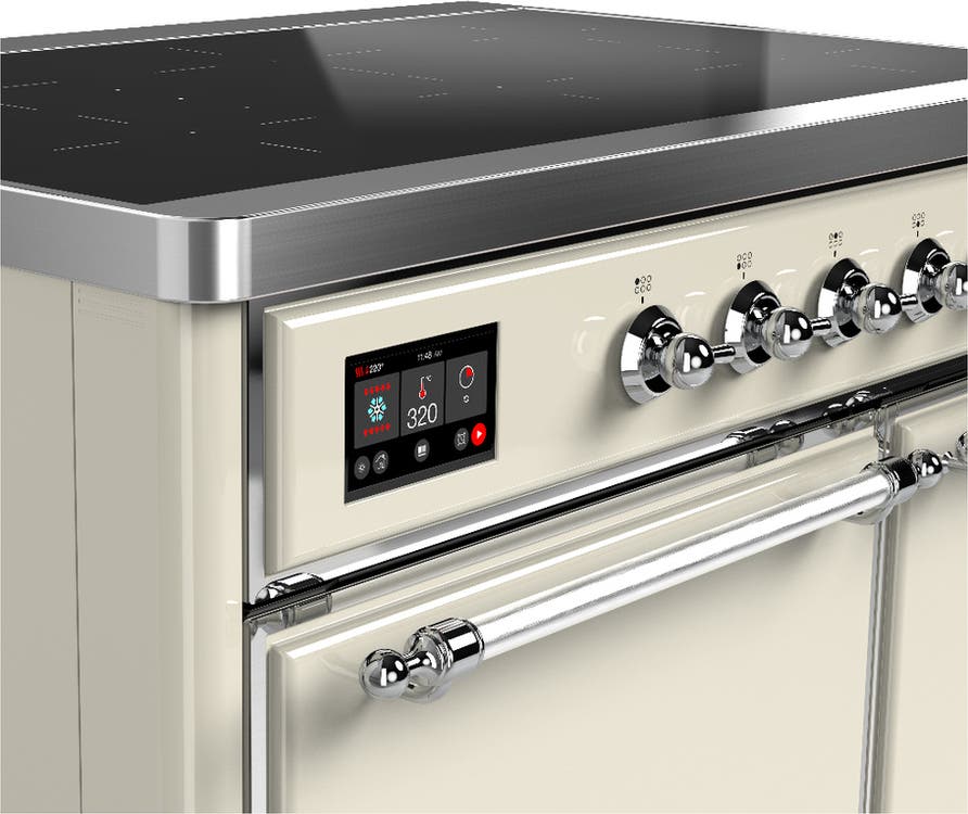 Ilve UMDIB40QNR3AWC Antique White With Chrome Trim