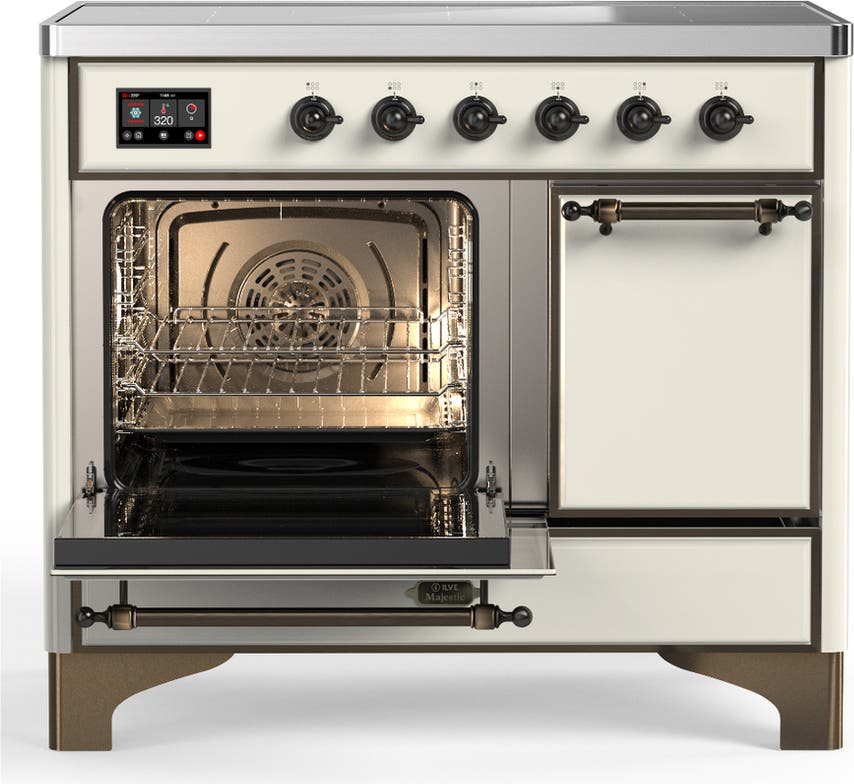 Ilve UMDIB40QNR3AWB Antique White With Burnished Trim
