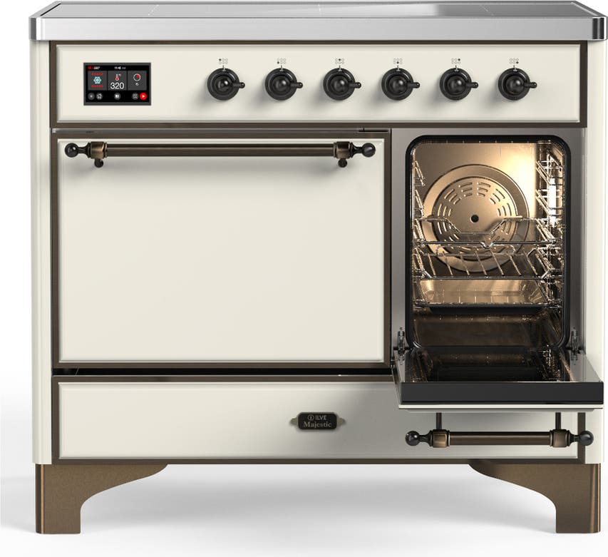 Ilve UMDIB40QNR3AWB Antique White With Burnished Trim