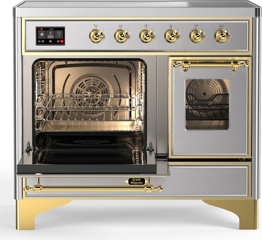 Ilve UMDIB40NR3SSG Stainless Steel With Brass Trim